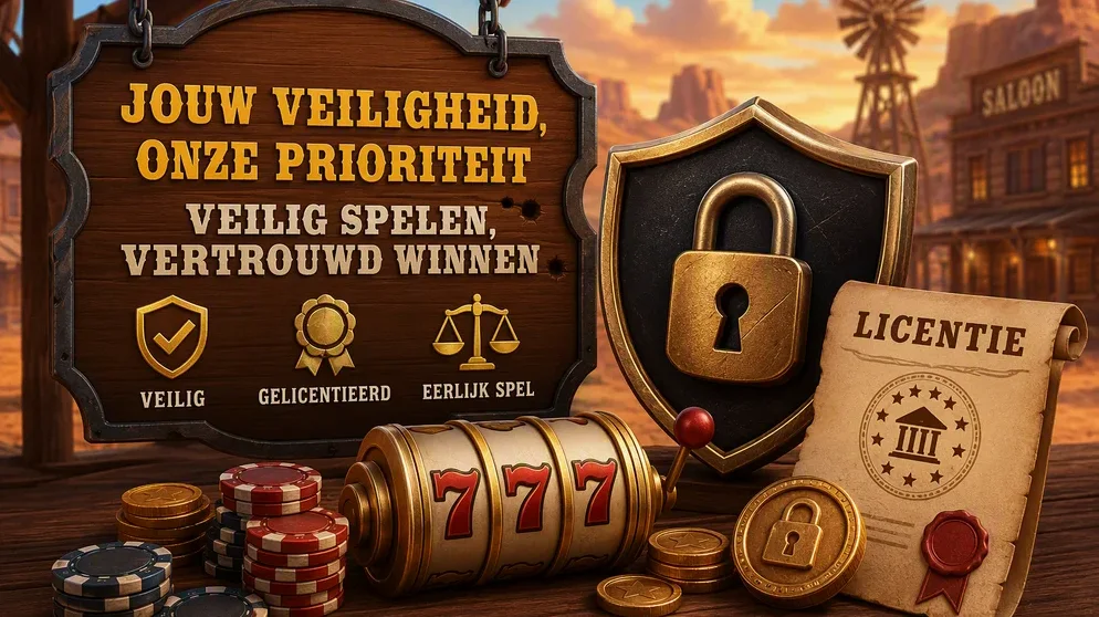 slotsymbool met slot en licentielogo