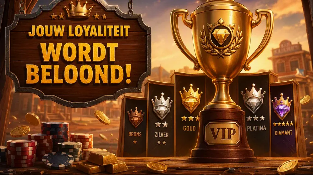 VIP-trofee met niveaus op gouden achtergrond